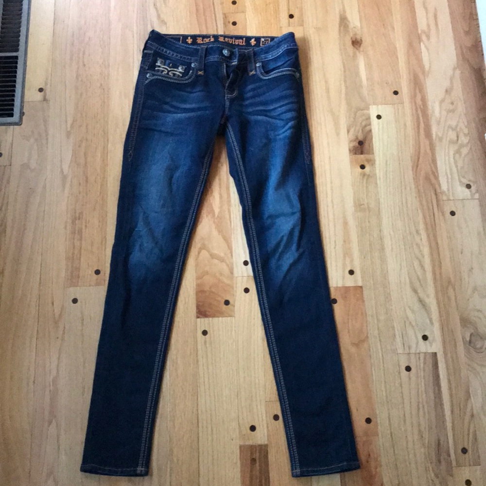 Rock Revival dark wash skinny.